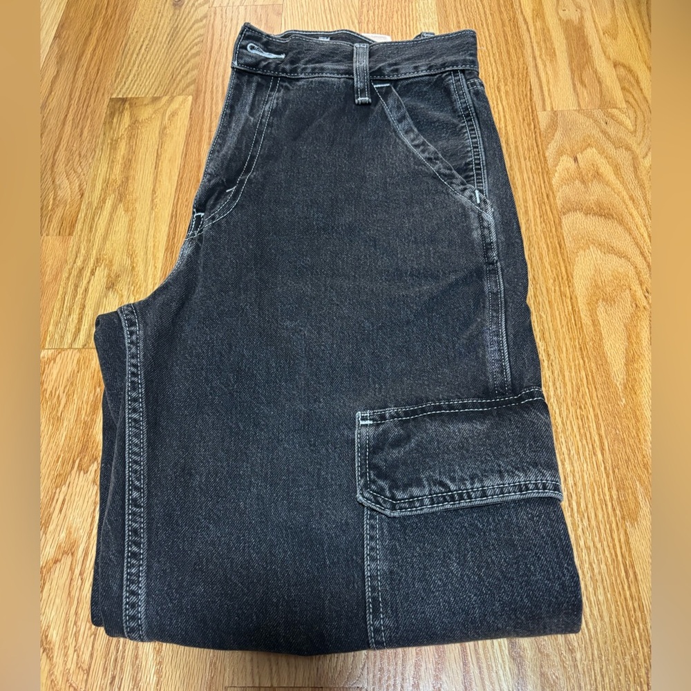 Levi's Men’s SilverTab Cargo Loose Dark Gray Jeans
